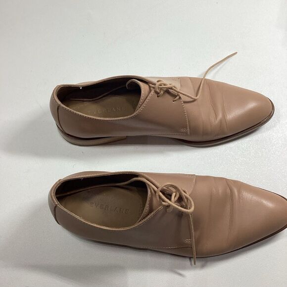 Everlane Womens Tan Khaki The Modern Oxford‎ Shoes Size 8 Made In Italy - Picture 6 of 14